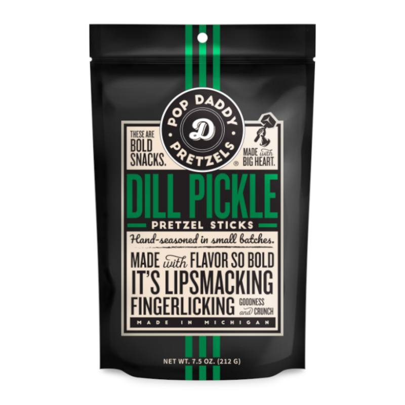 Pop Daddy Dill Pickle Pretzel Sticks - 7.5oz (212g)