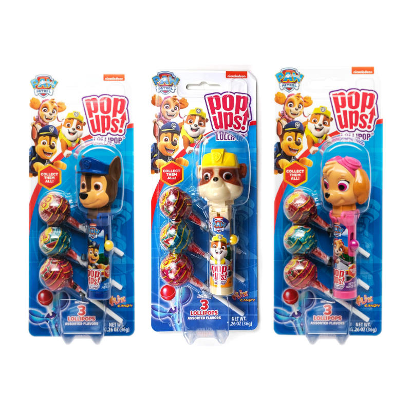 POP UPS! Lollipops Paw Patrol Blister Pack - 1.26oz (36g)