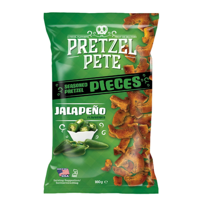 Pretzel Pete Jalapeno Seasoned Pretzel Pieces - 160g