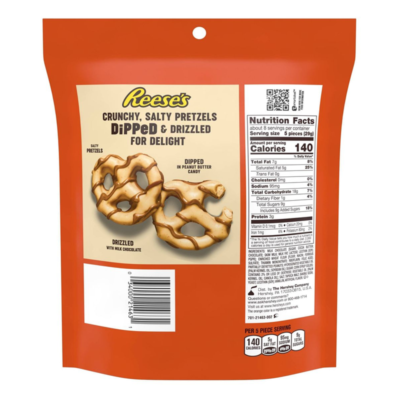 Reese's Dipped Pretzels Big Share Bag - 8.5oz (240g)