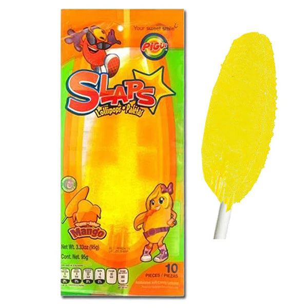 Mexican Slaps Lollipops Mango - 10 Pack (95g)