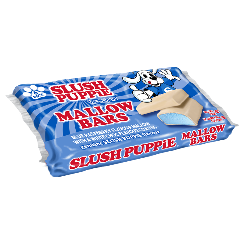Slush Puppie Blue Raspberry Mallow Bars 6-Pack - 120g