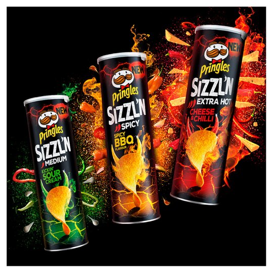 Pringles Sizzl'n Extra Hot Cheese & Chilli - 180g