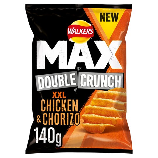 Walkers Max Double Crunch Chicken & Chorizo Sharing Crisps 150g