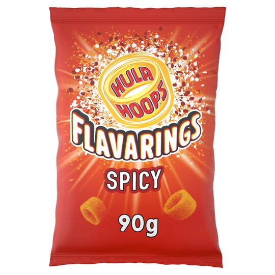 Hula Hoops Flavarings Spicy Crisps Big Bag - 90g