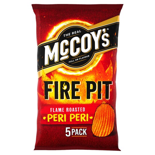 Mccoys Fire Pit Flame Roasted Peri Peri Crisps 5X25g
