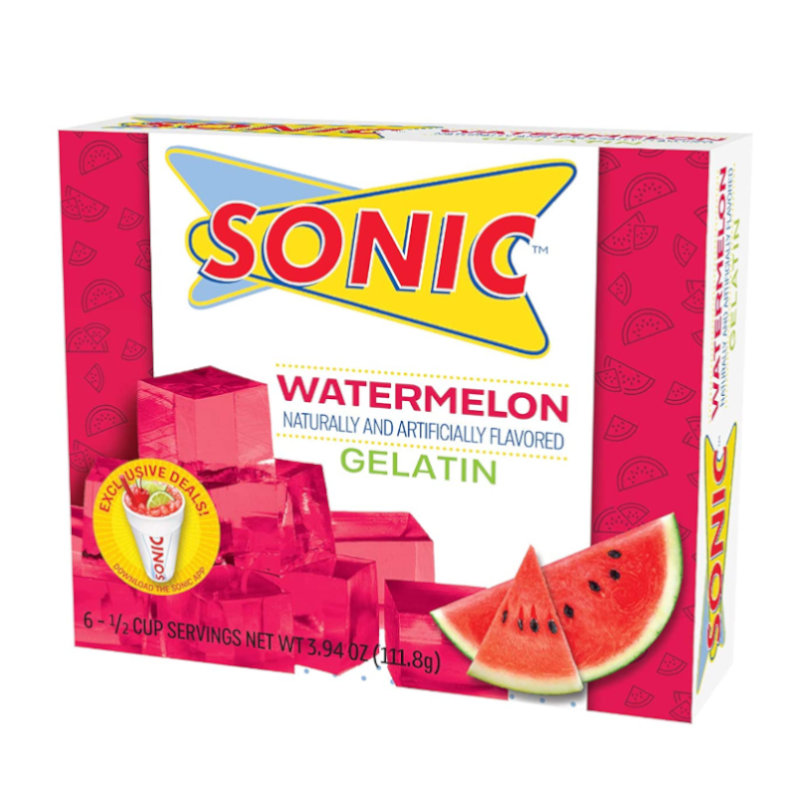 Sonic Gelatin Watermelon - 3.94oz (111.8g)