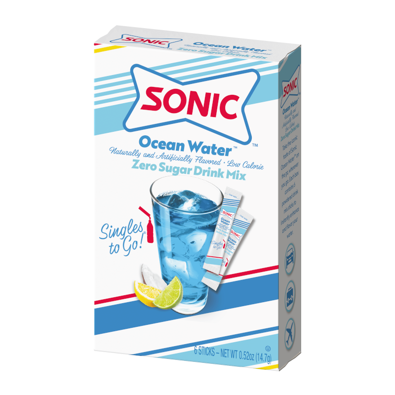Sonic Zero Sugar Singles to Go Ocean Water - 0.52oz (14.7g)