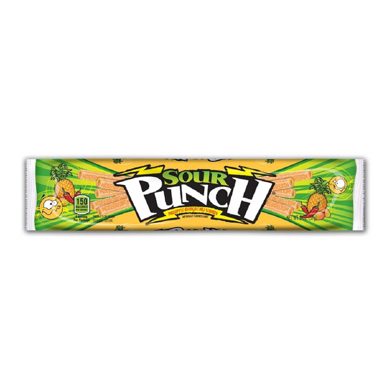 Sour Punch Pineapple Mango Chili Straws - 2oz (57g)