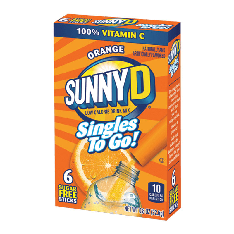Sunny D Singles to go! Orange Drink Mix 6-Pack 0.8oz (22.6g)