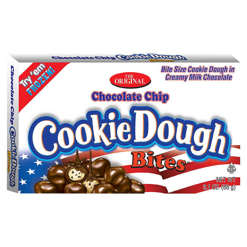Red, White & Blue Chocolate Chip Cookie Dough Bites 3.1oz Theatre Box (88g)