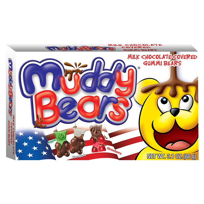 Red, White & Blue Muddy Bears Theatre Box - 3.1oz (88g)
