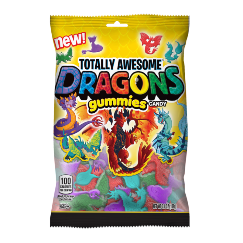 Topps Totally Awesome Dragon Gummies - 3.8oz (108g)