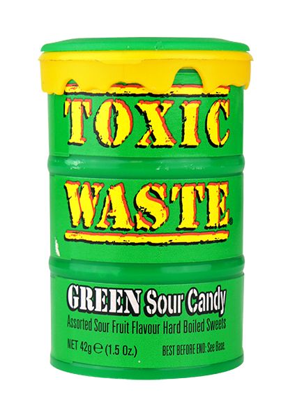 Toxic Waste Green Drum Extreme Sour Candy - 1.5oz (42g)