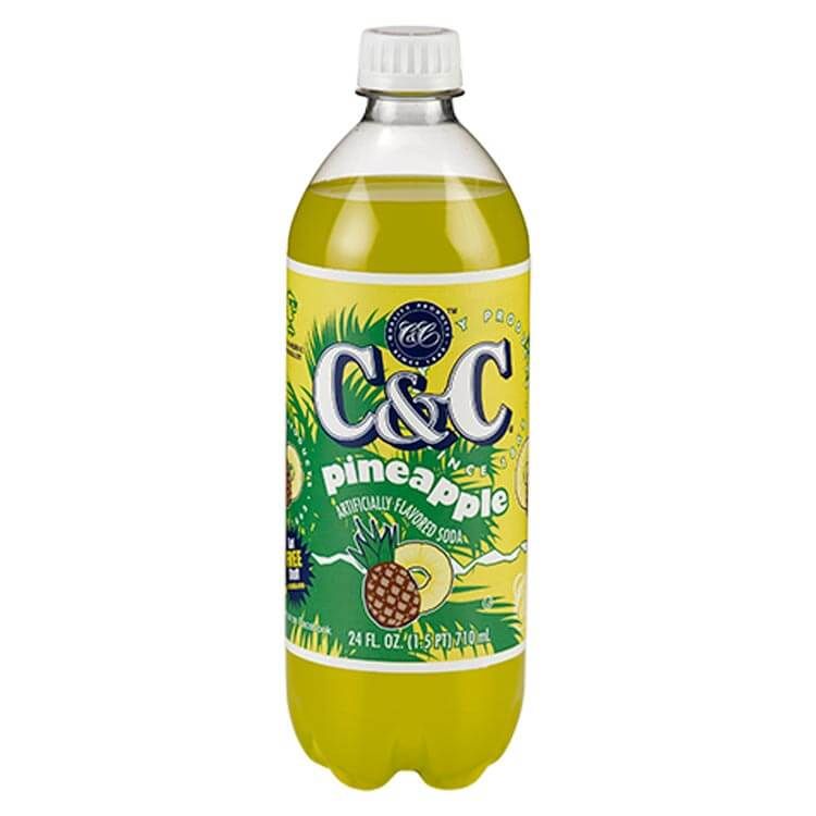 C&C Pineapple Soda Bottle 710ml