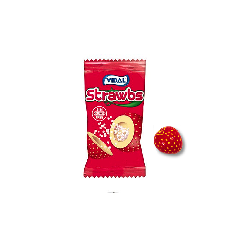 Vidal Strawbs Strawberry Bubble Gum (SINGLE)