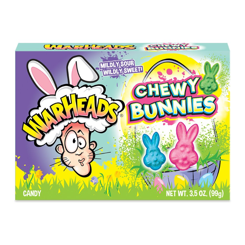 Limited Edition Warheads Easter Chewy Bunnies - 3.5oz (99g)