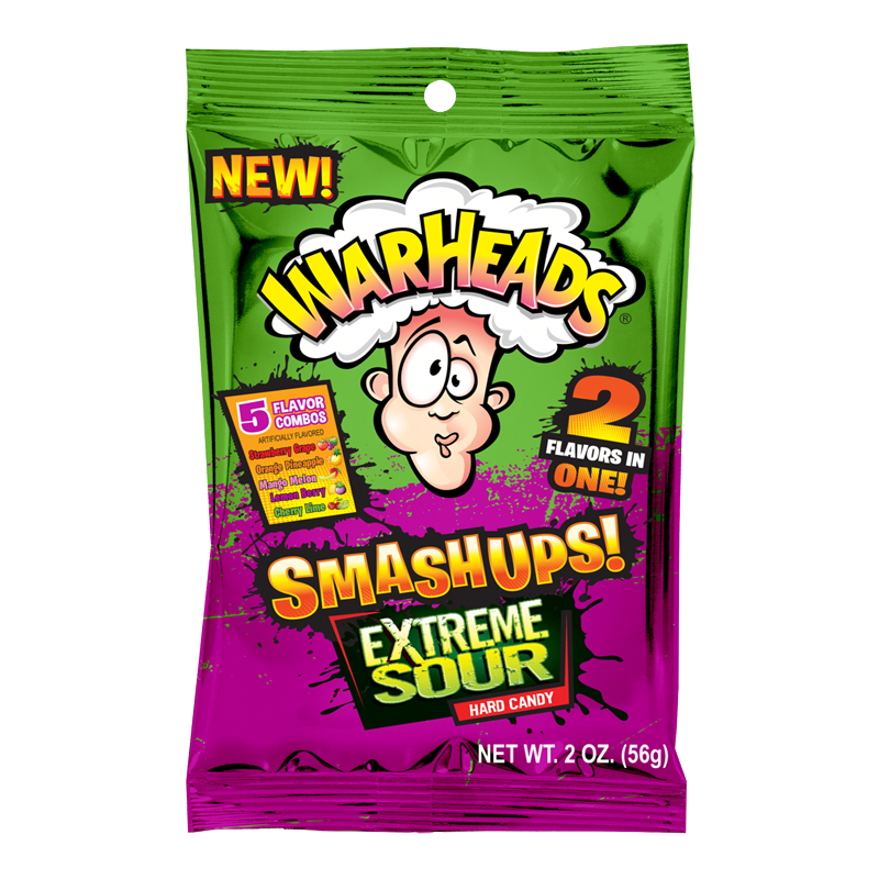 Warheads Smashups Extreme Sour Hard Candy 2oz (56g)