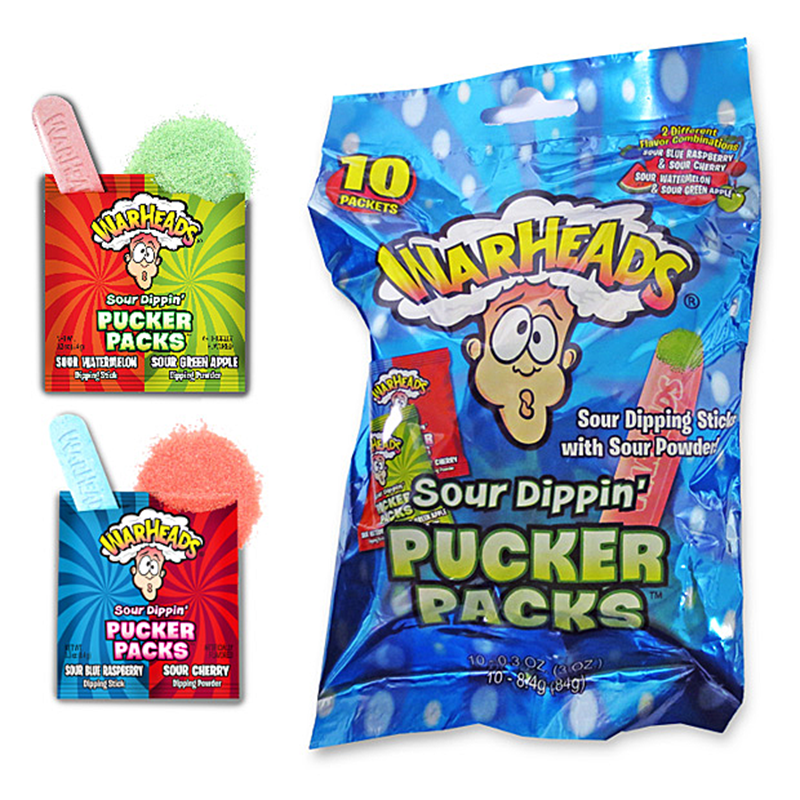 Warheads - Sour Dippin' Pucker Packs 10-Pack 3oz (85g)