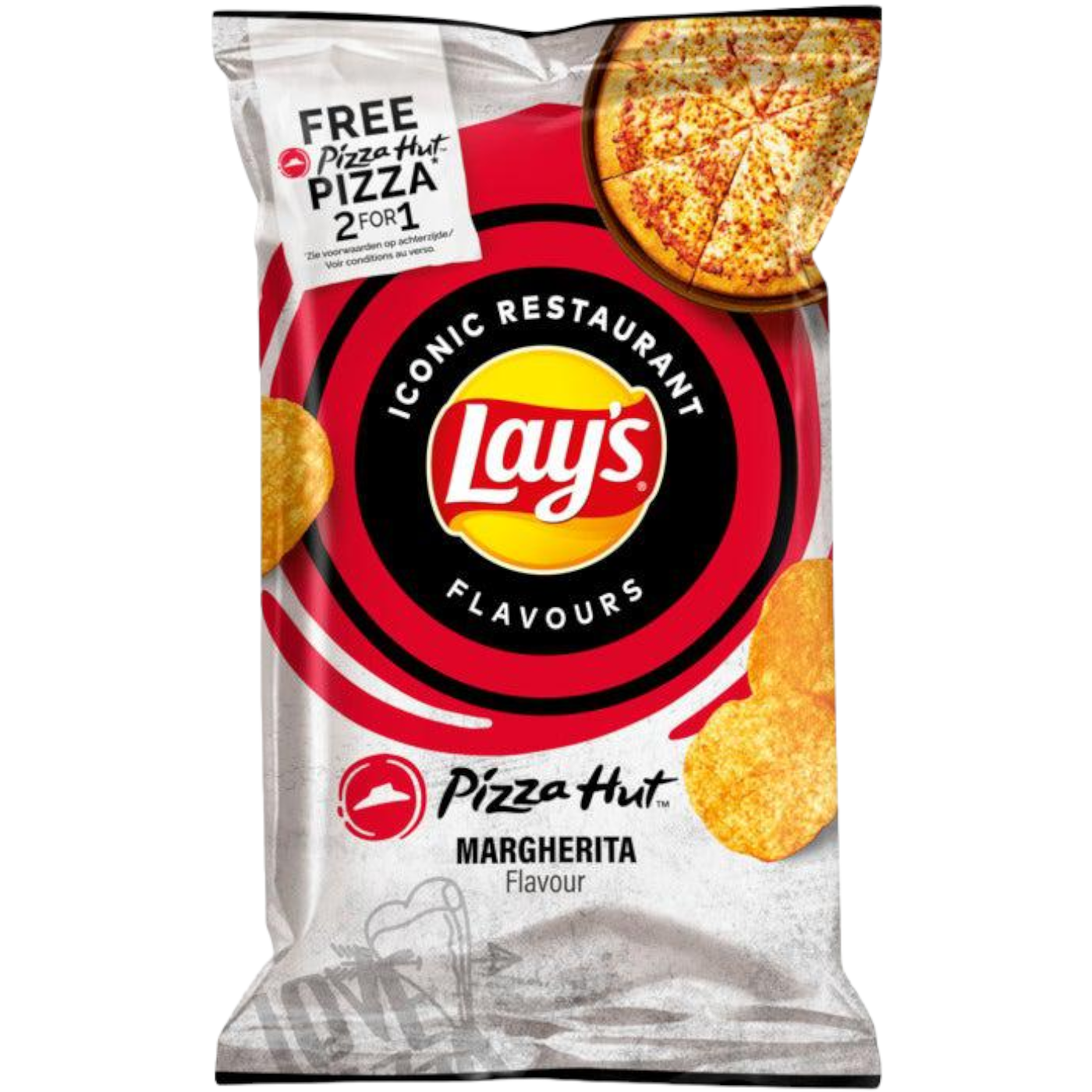 Lay's Pizza Hut Margherita Flavoured Potato Crisps - 4.93oz (140g)