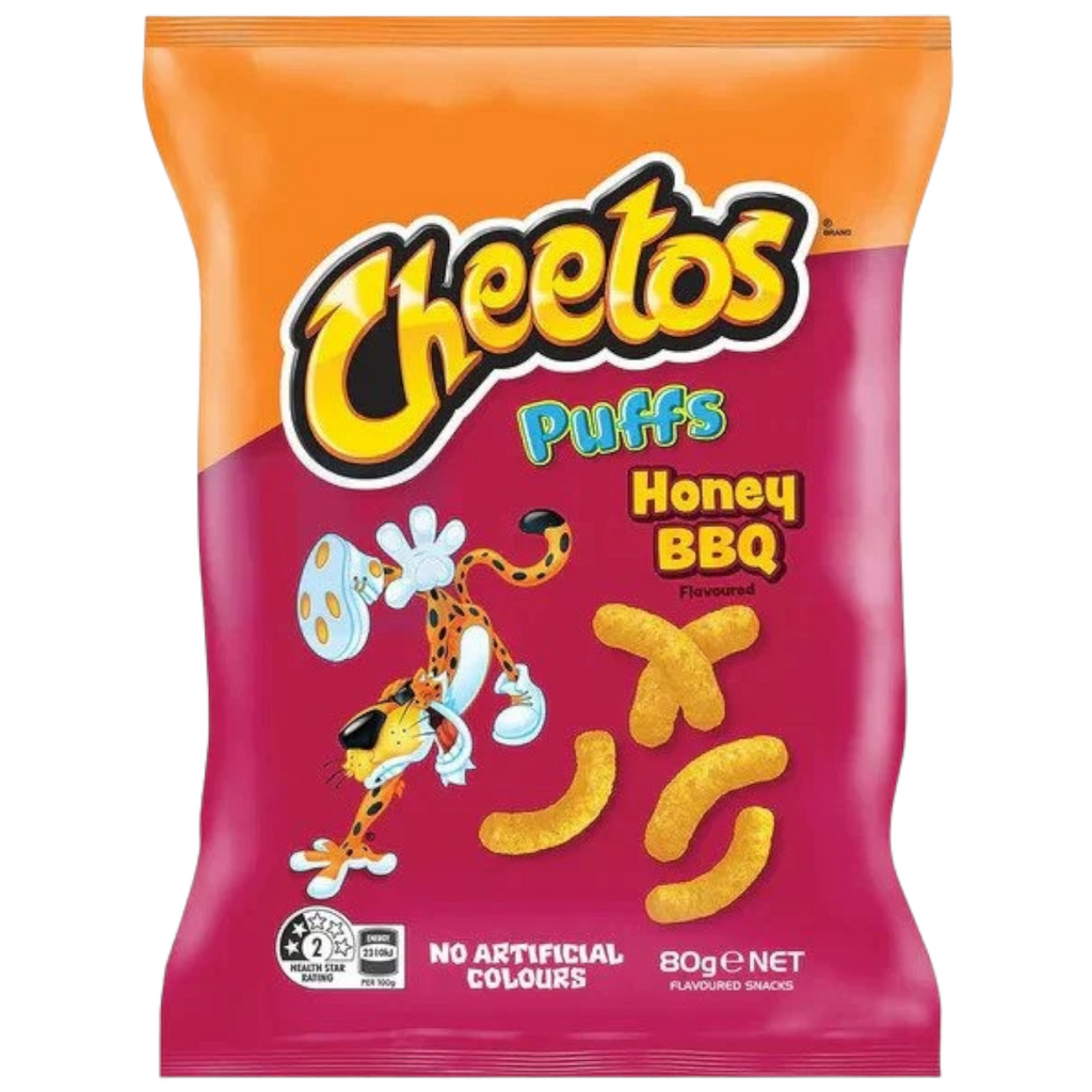 Cheetos Honey BBQ Puffs (Australia) - 2.82oz (80g)