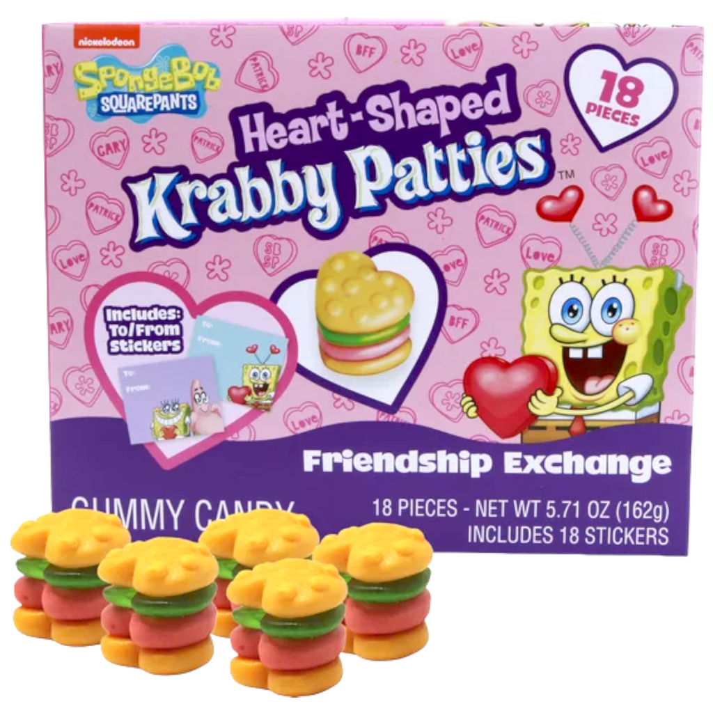 Spongebob Squarepants Gummy Krabby Patties Heart Shaped (Limited Edition) - 5.71oz (162g)