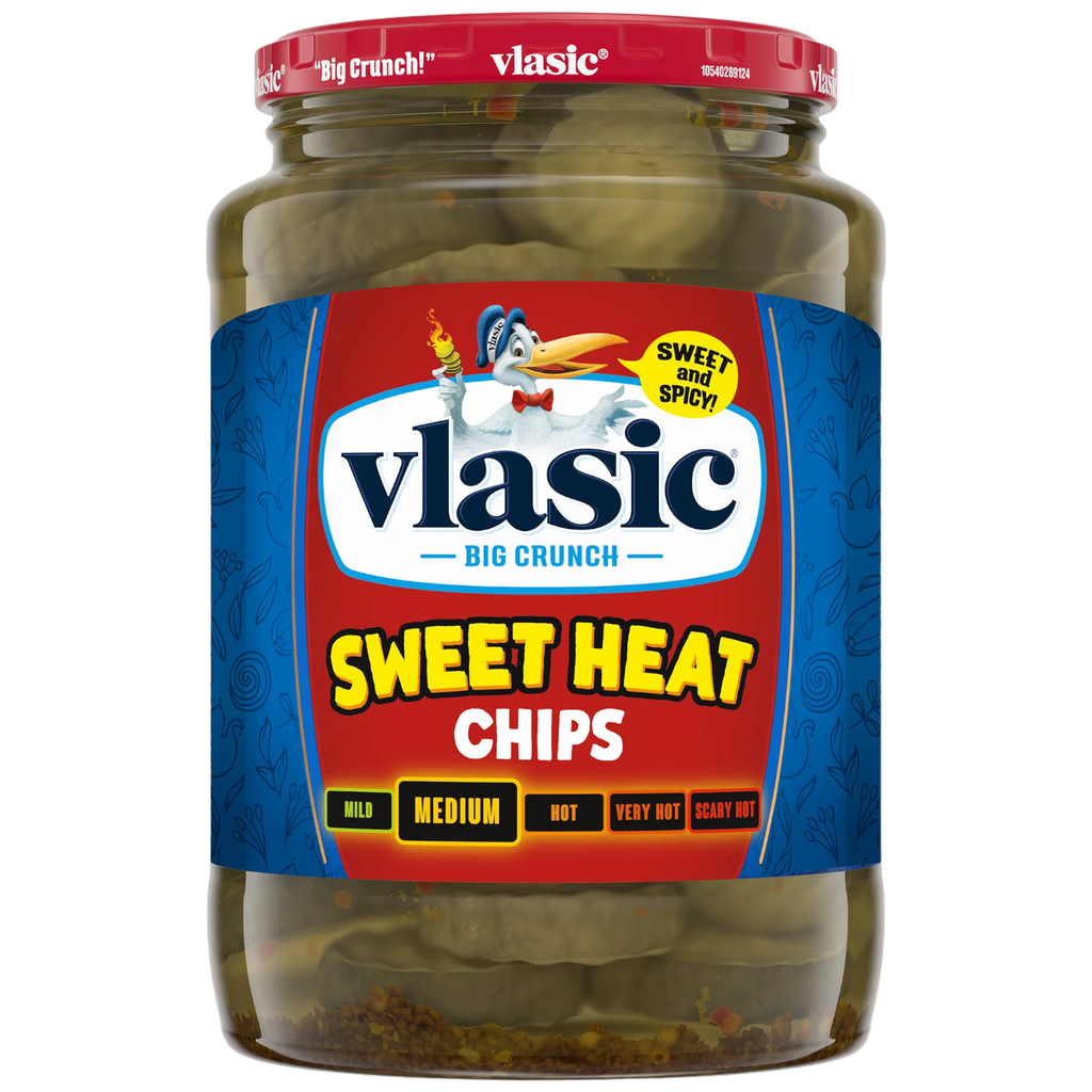 Vlasic Sweet Heat Pickle Chips (Medium Spice) - 24oz (710ml)