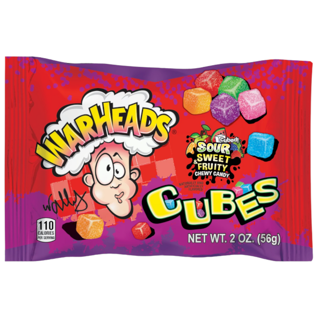 Warheads Sour Chewy Cubes Pouch Bag - 2oz (56g)