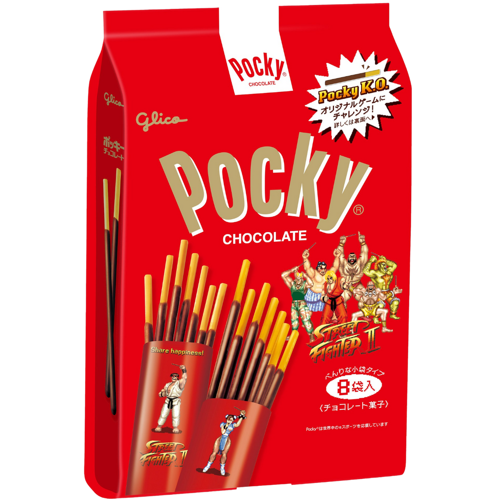 Pocky Sticks KO Chocolate Flavour Street Fighter Limited Edition (Japan) GAME CODE INCLUDED - 4.19oz (119g)
