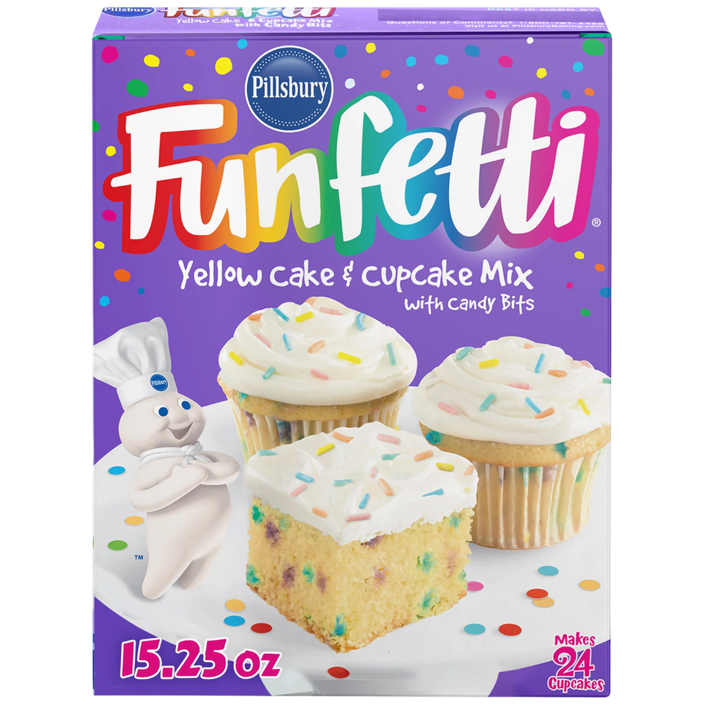 Pillsbury Funfetti Yellow Cake & Cupcake Mix With Candy Bits - 15.25oz (432g)