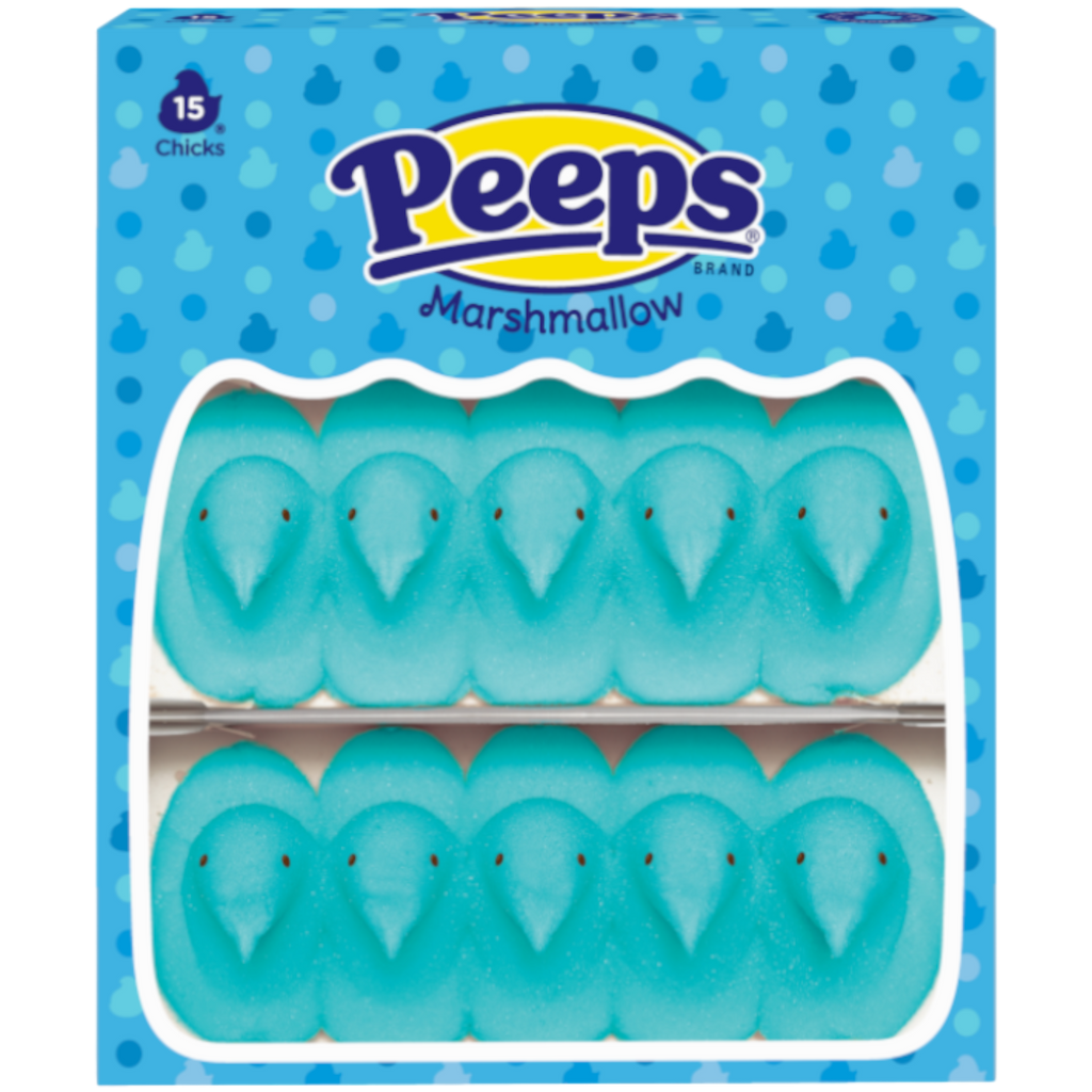Peeps Blue Marshmallow Chicks 15PK (Easter Limited Edition) - 4.5oz (127g)