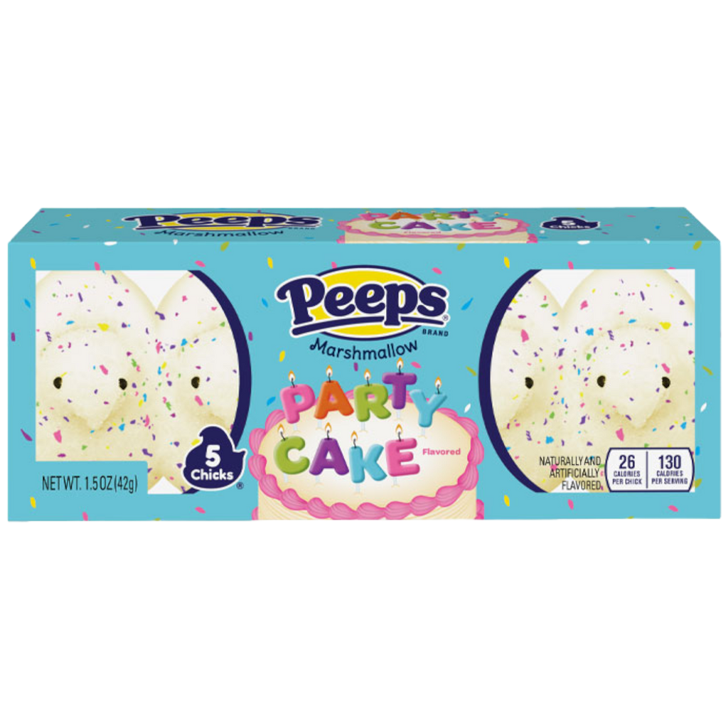 Peeps Party Cake Marshmallow Chicks 5PK (Easter Limited Edition) - 1.5oz (42g)