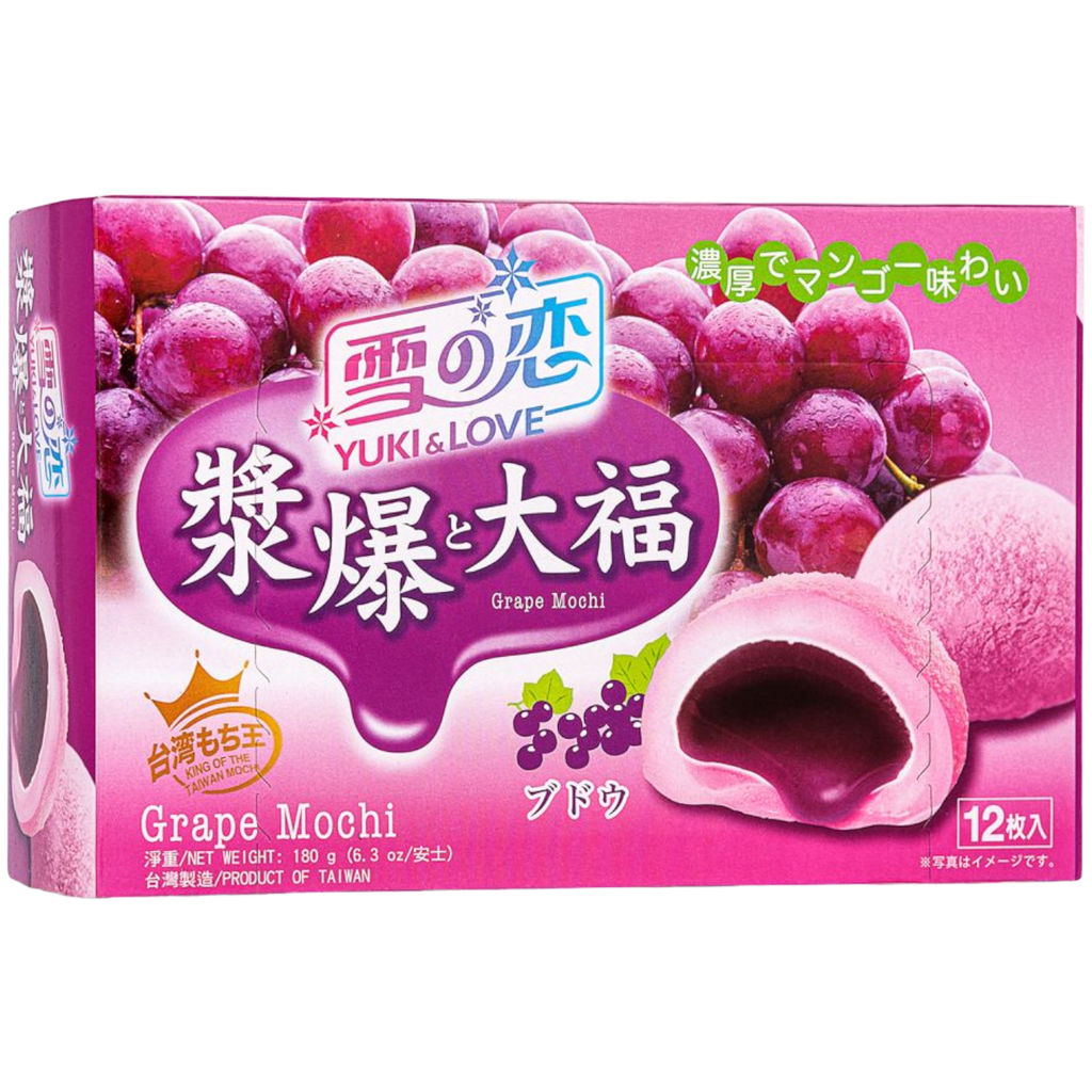 Yuki & Love Grape Mochi - 6.3oz (180g)