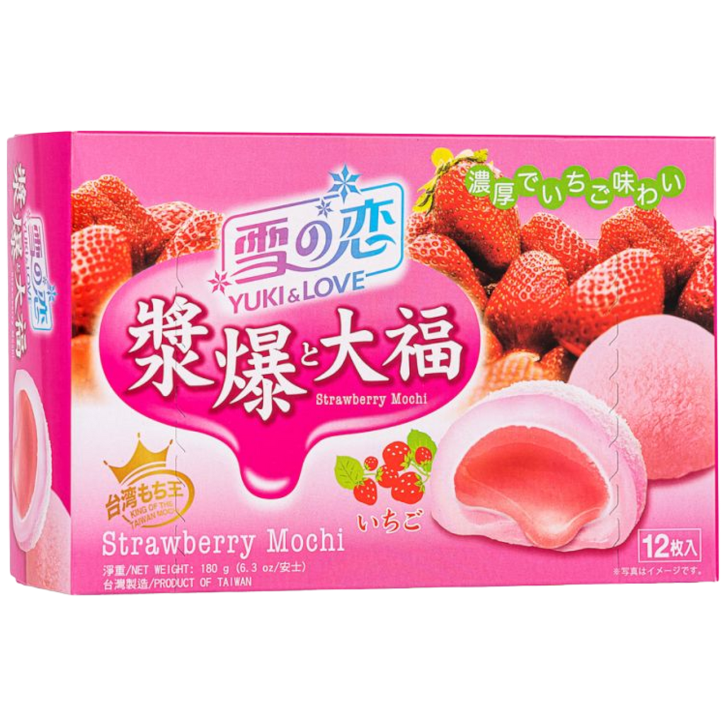 Yuki & Love Strawberry Mochi - 6.3oz (180g)