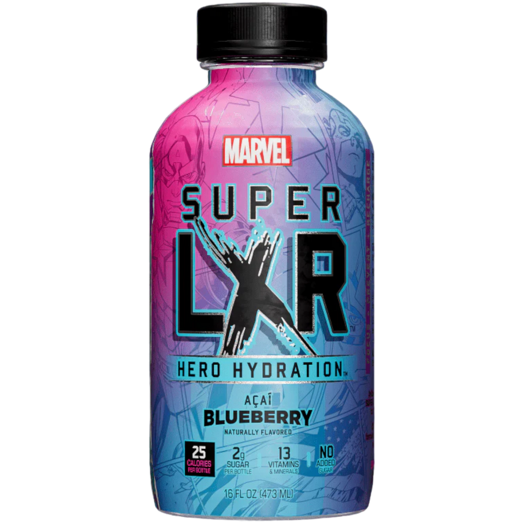 AriZona Marvel Super LXR Hero Hydration Acai Blueberry (Captain America) - 16fl.oz (473ml)