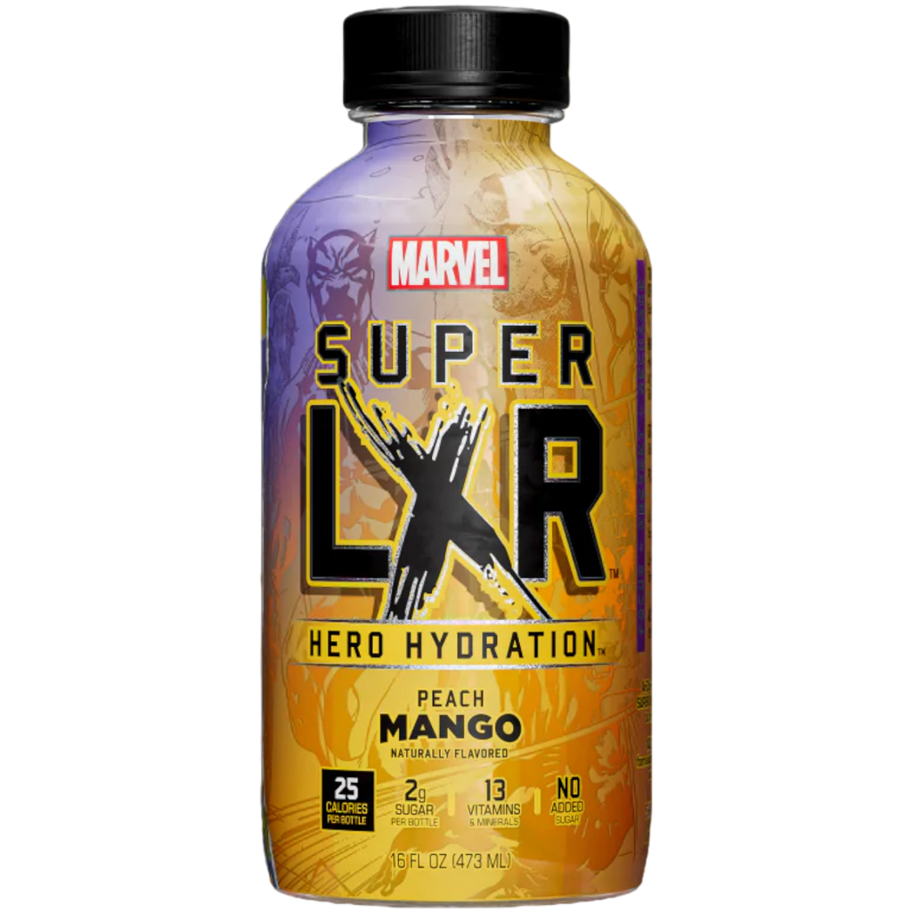 AriZona Marvel Super LXR Hero Hydration Peach Mango (Black Panther) - 16fl.oz (473ml)