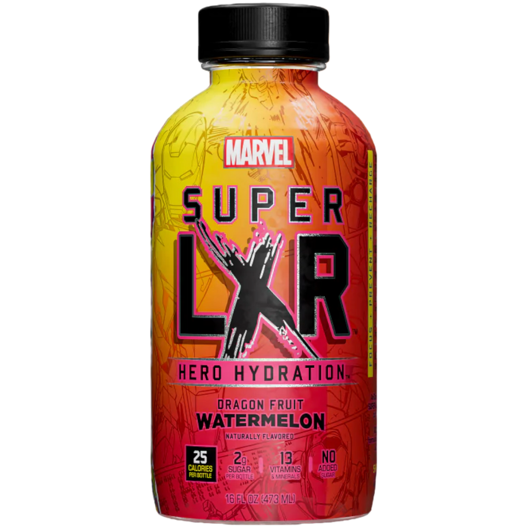 AriZona Marvel Super LXR Hero Hydration Dragon Fruit Watermelon (Iron Man) - 16fl.oz (473ml)