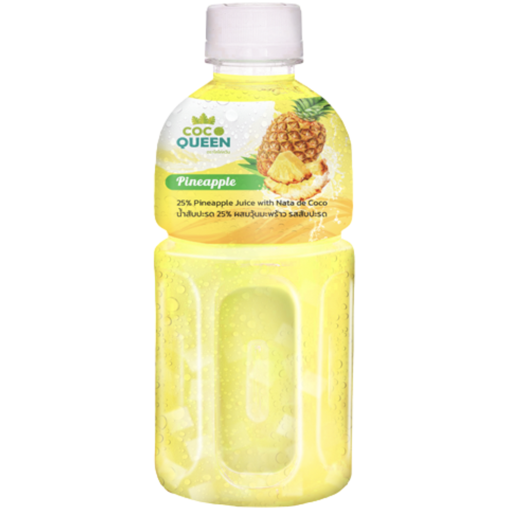 Coco Queen Pineapple Flavoured Drink with Nata de Coco (Thailand) - 320ml