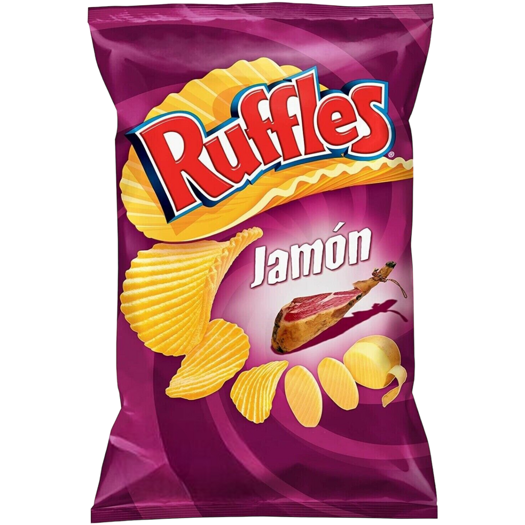 Ruffles Jamon Flavour Potato Chips (Spain) - 5.6oz (150g)