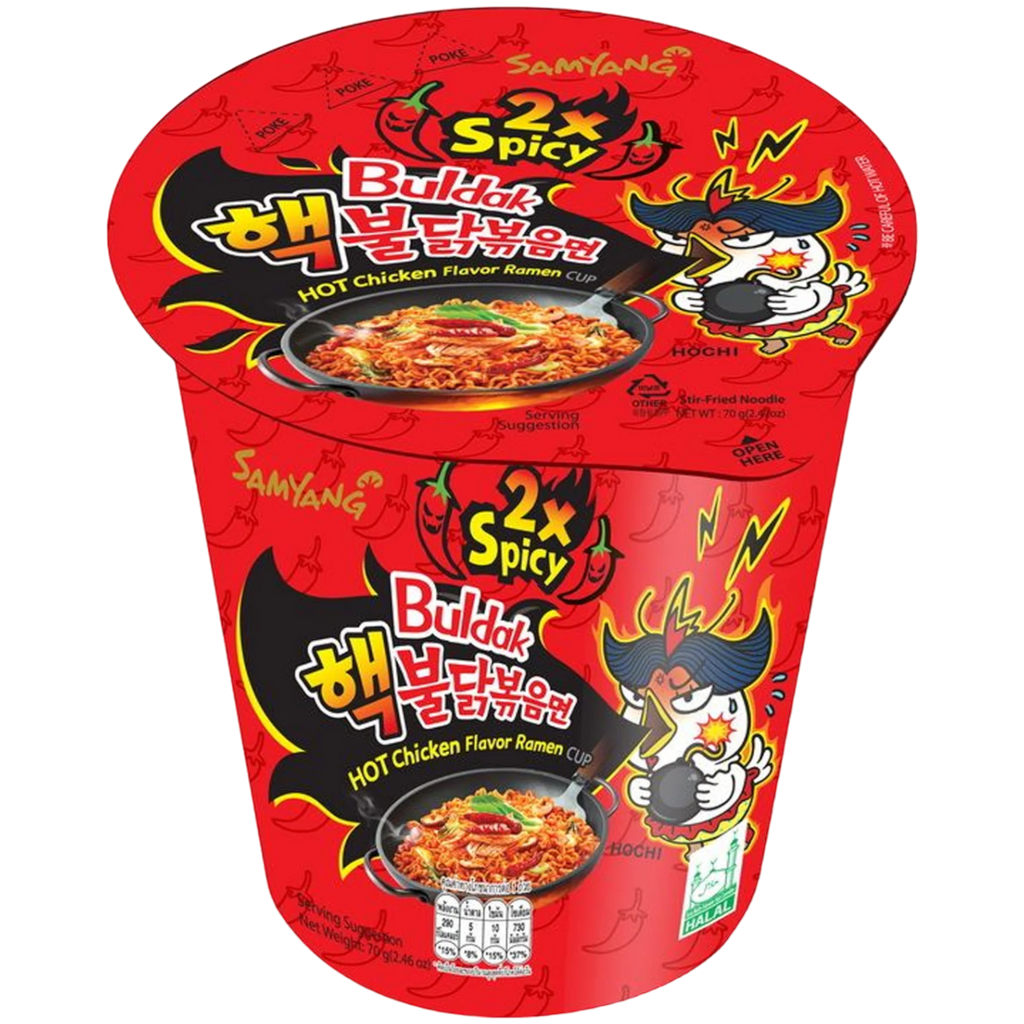 Samyang Buldak 2x Spicy Hot Chicken Cup Ramen Noodles - 70g