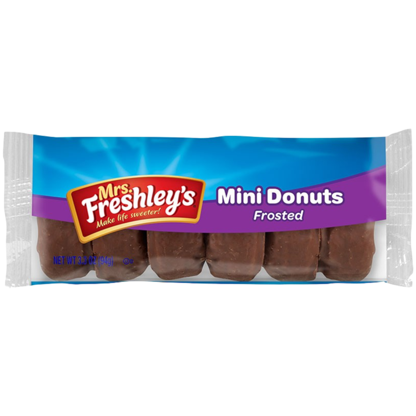 Mrs Freshley's Frosted Chocolate Mini Donuts 3.3oz (85g)