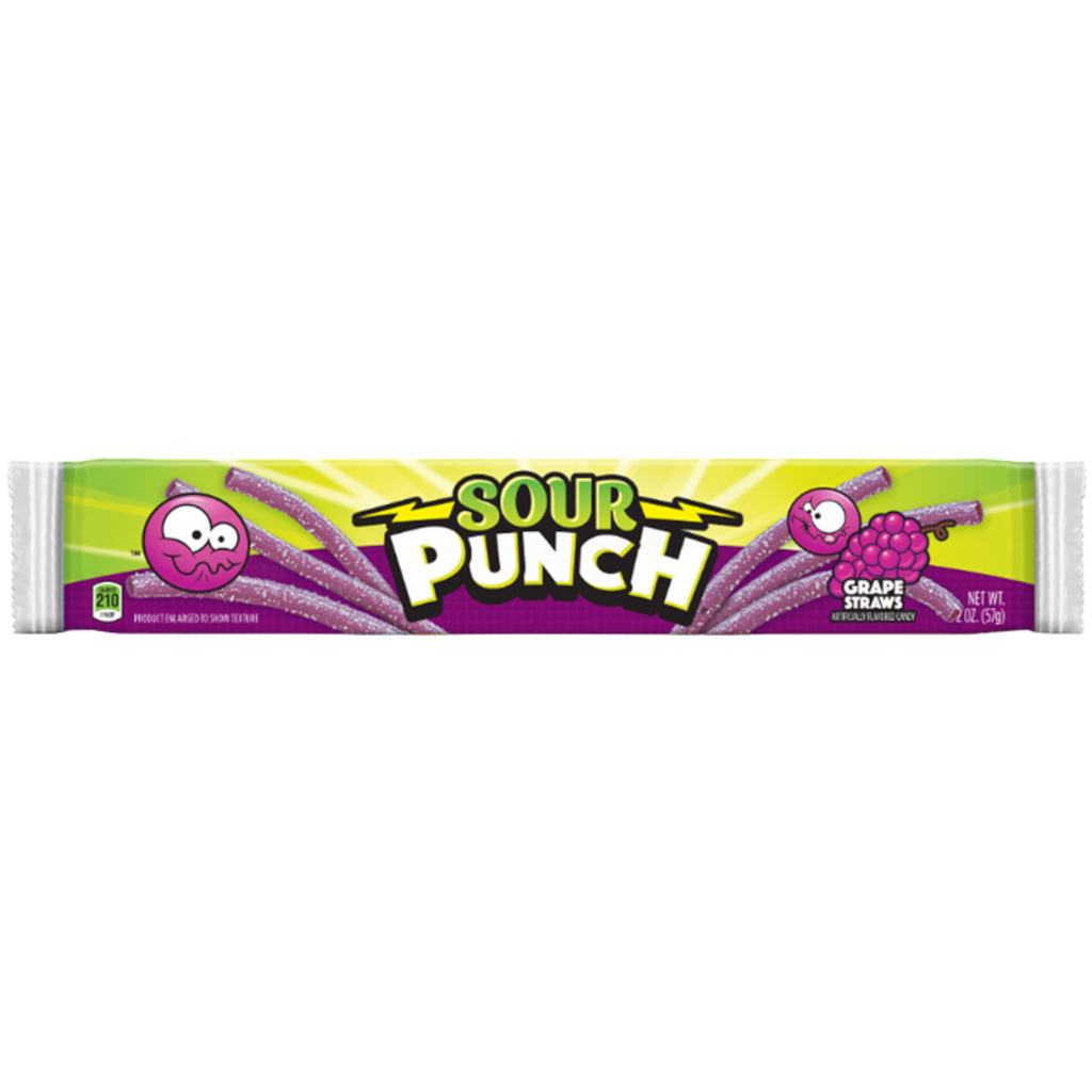 Sour Punch Grape Straws - 1.9oz (56g)
