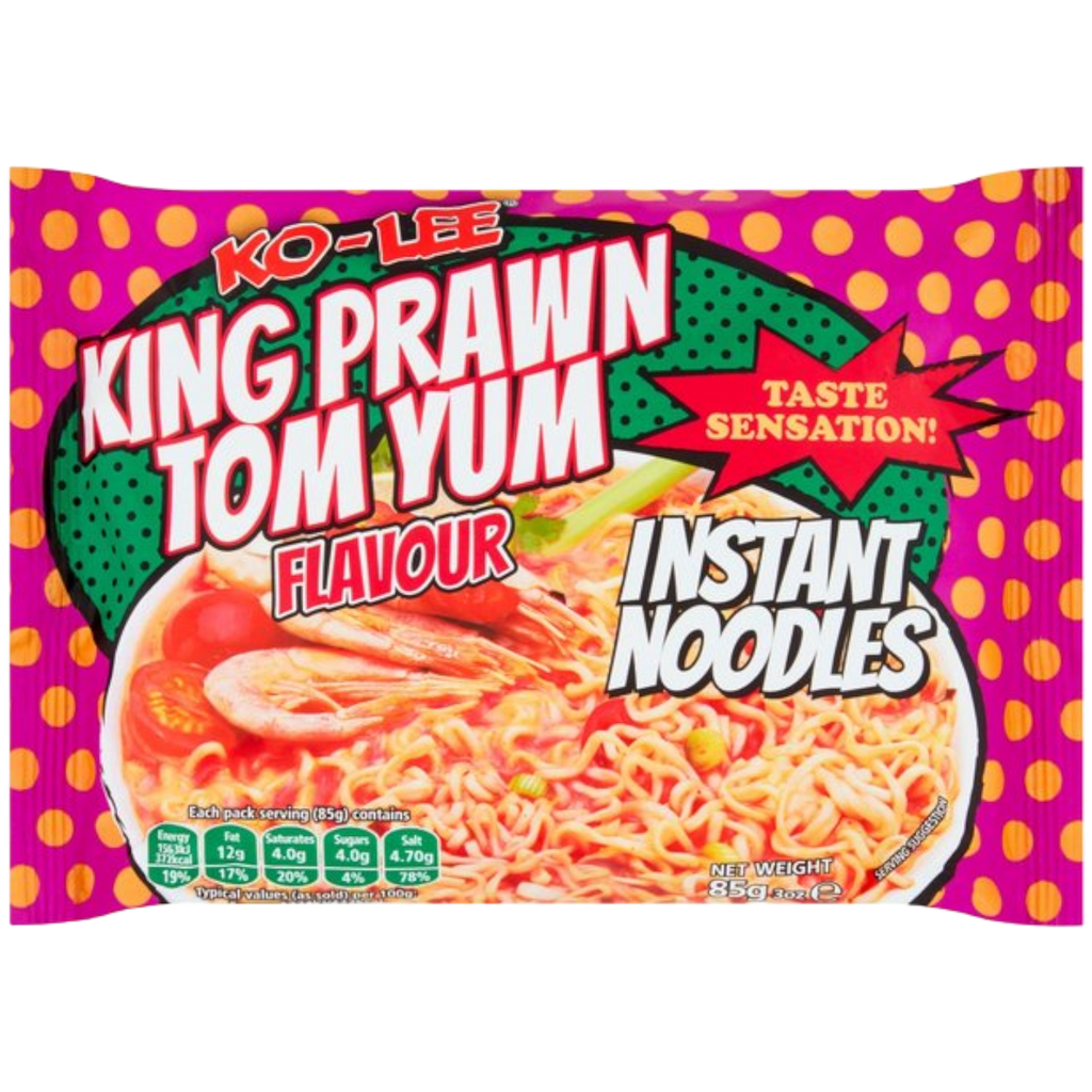 Ko-Lee Taste Sensation King Prawn Tom Yum Flavour Oriental Instant Noodles - 85g