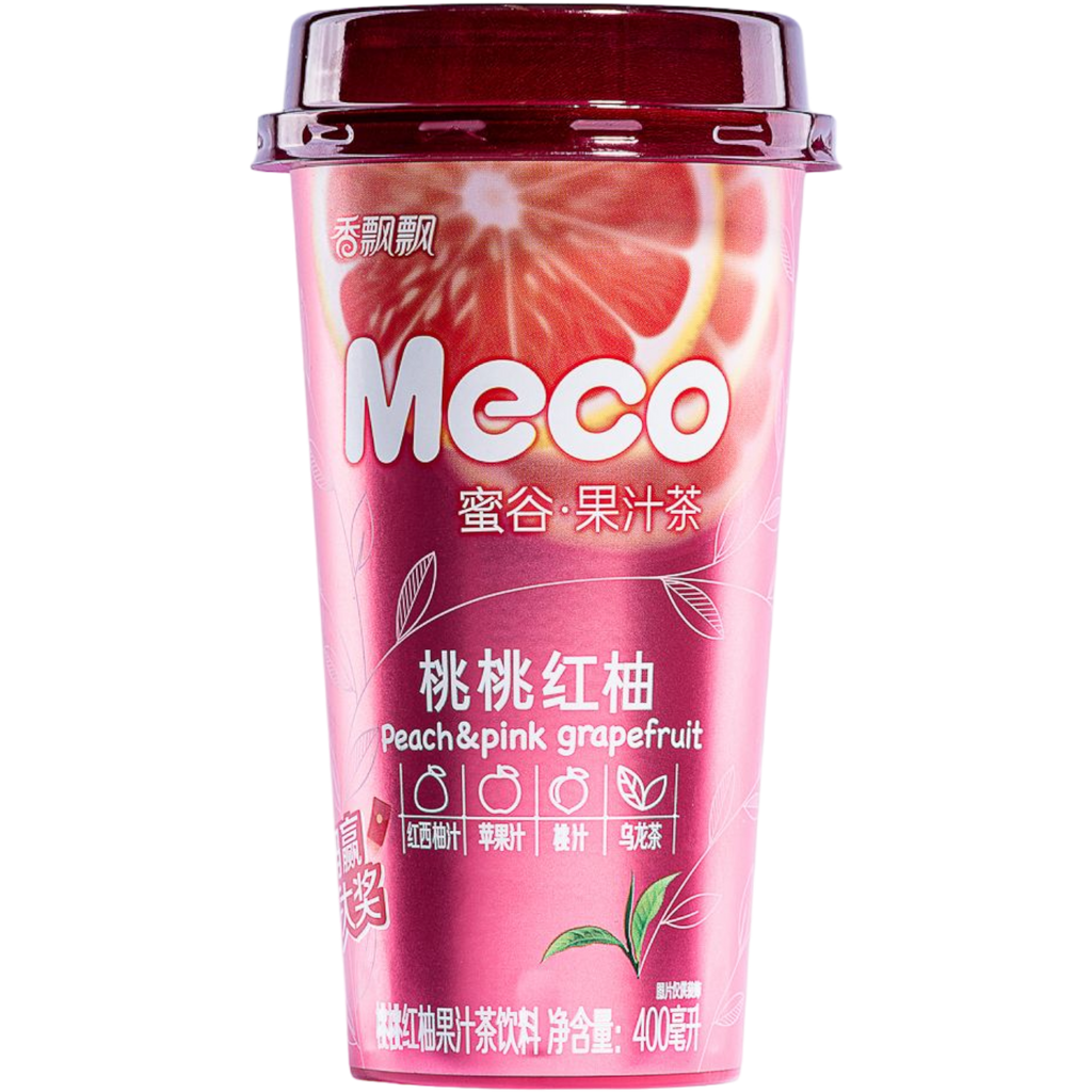 Xiang Piao Piao Meco Peach & Pomelo (Pink Grapefruit) Juice (China) - 13.5fl.oz (400ml)