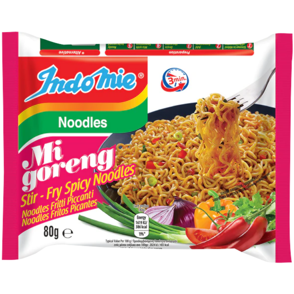 Indomie Mi Goreng Stir Fry Spicy Flavour Oriental Instant Noodles - 80g