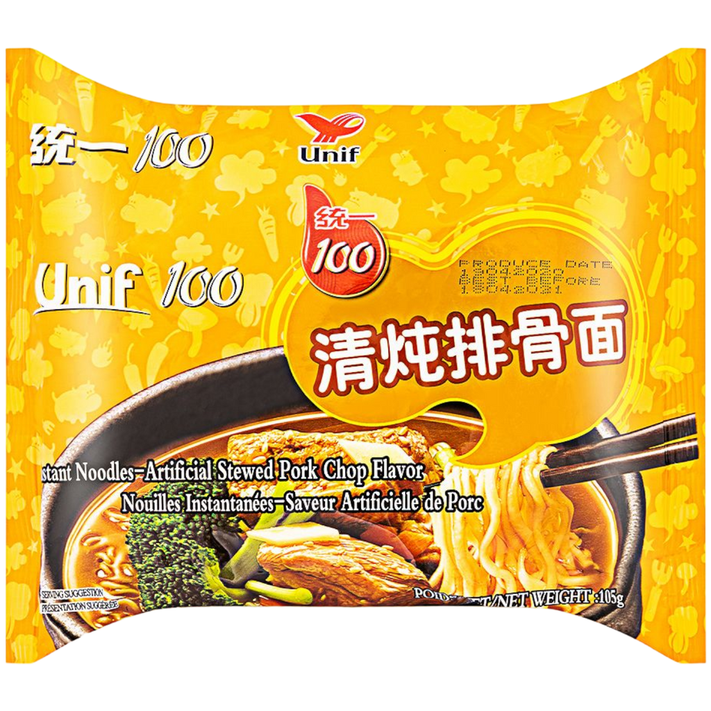 Unif Stewed Pork Chop Flavour Oriental Instant Noodles - 105g
