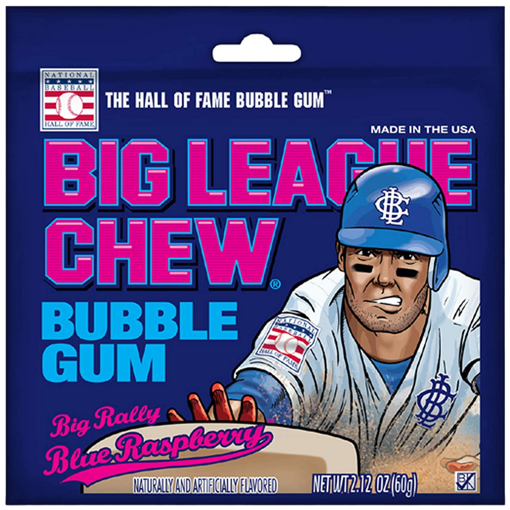 Big League Chew Big Rally Blue Raspberry Bubble Gum 2.12oz (60g)