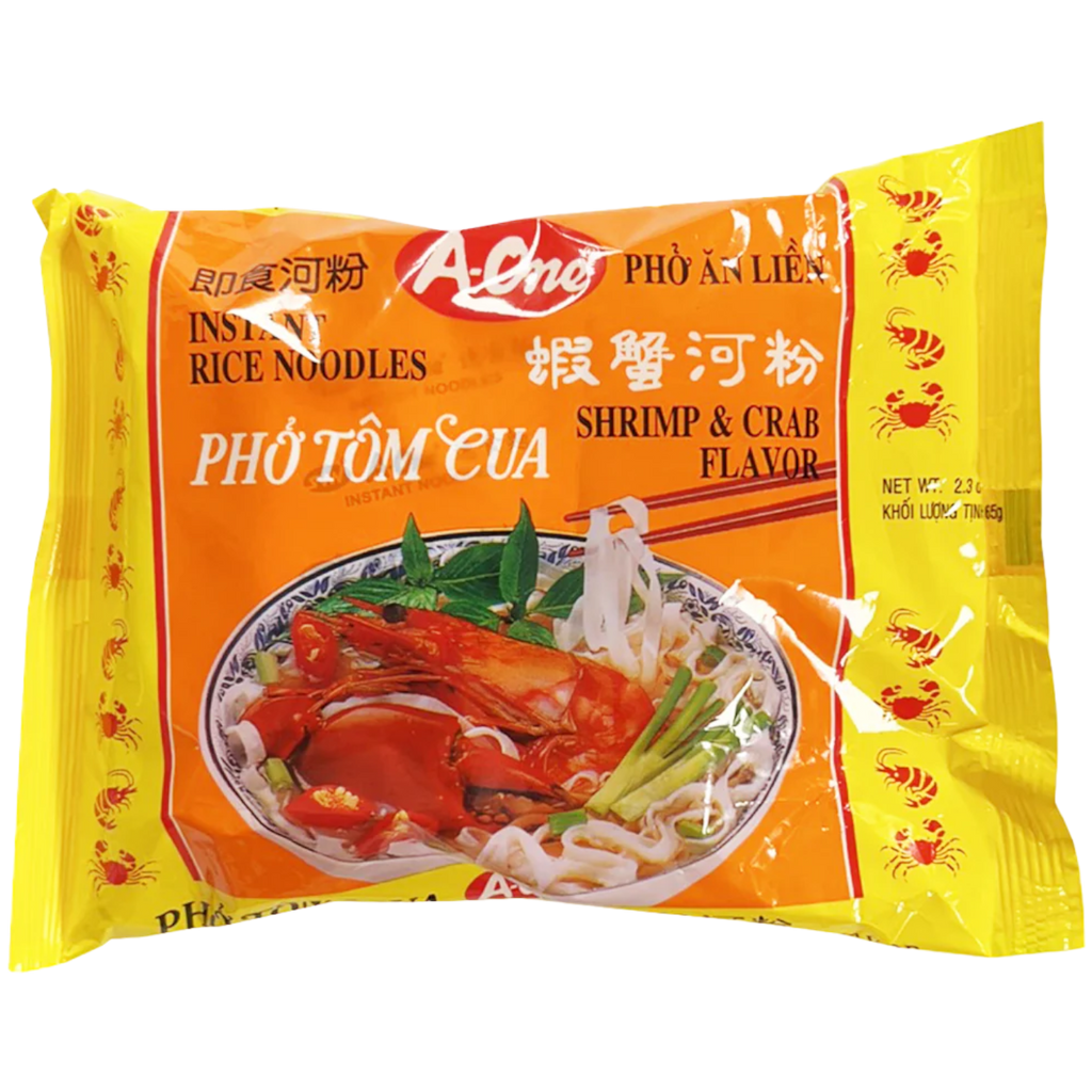 A-One Shrimp & Crab Flavour Oriental Instant Rice Noodles - 70g