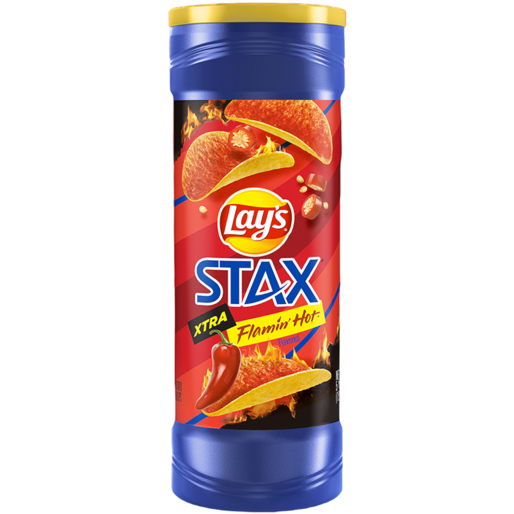 Lay's Stax XTRA Flamin' Hot Potato Crisps - 5.5oz (156g)