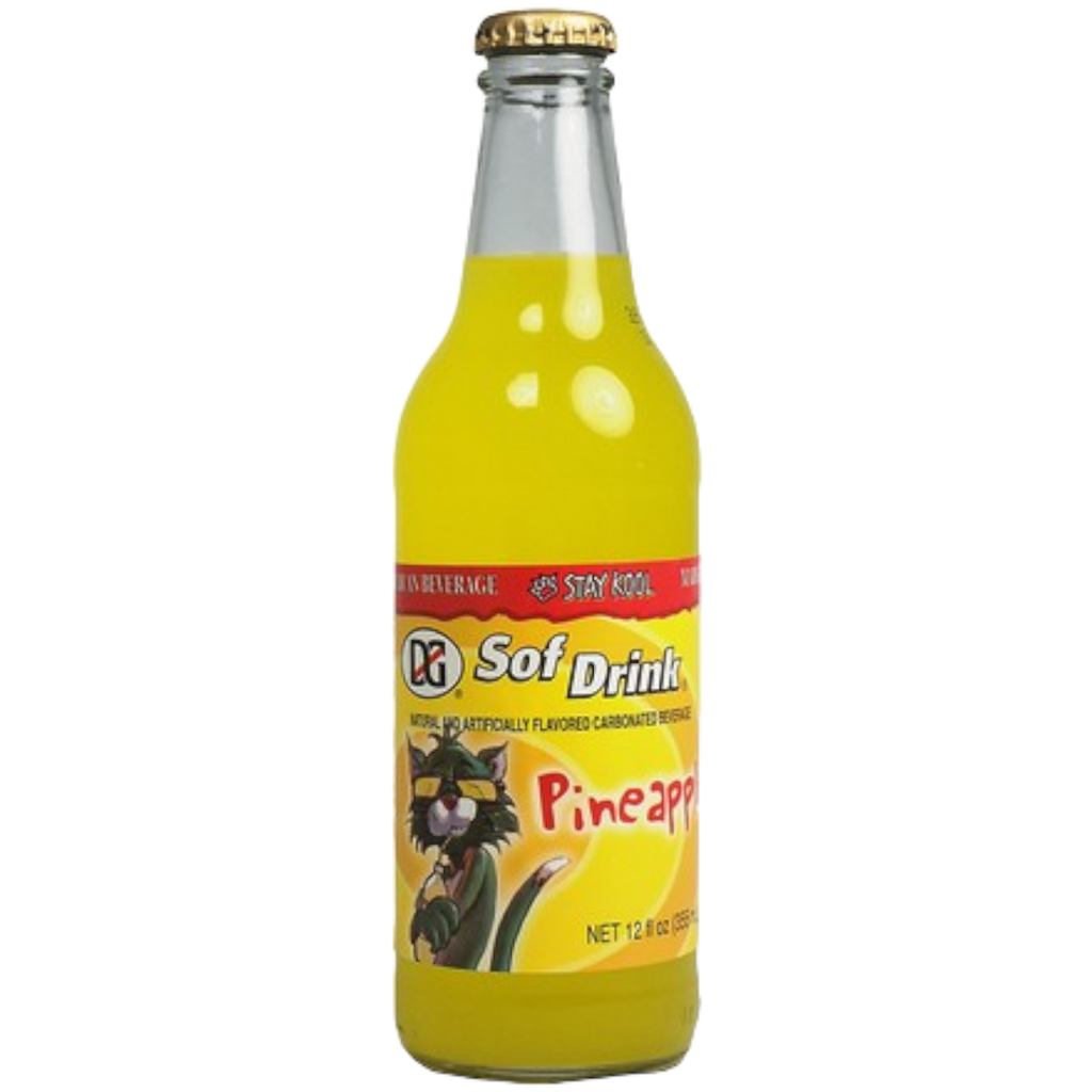DG Sof Pineapple Soda (Caribbean) 12fl.oz (355ml) Poppin Candy